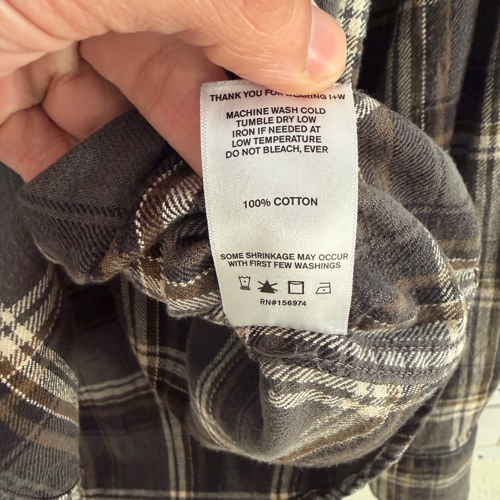 Imogene and Willie sawtooth pearl snap in caldera Men’s Medium Japanese Flannel - Picture 2 of 7